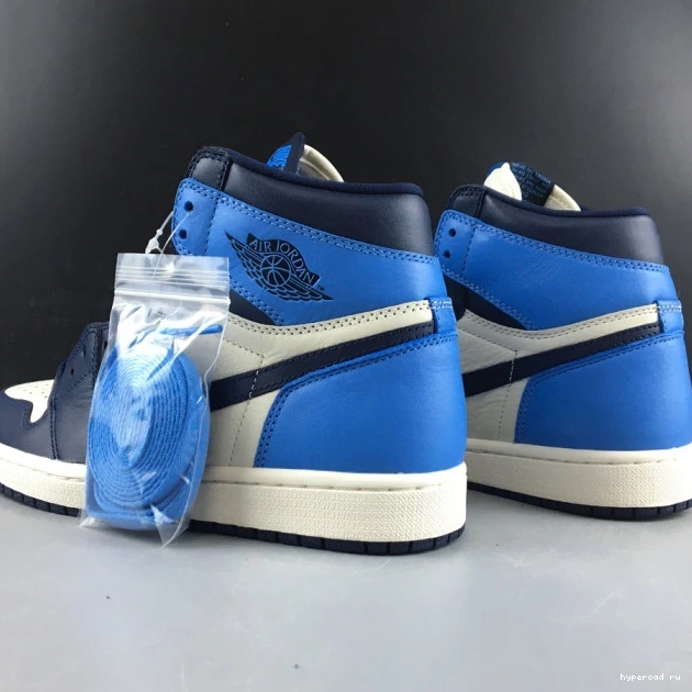 Jordan High 1 555088-140 Air Obsidian Retro OG 0911
